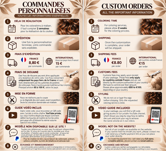 Commande sur mesure (délai 14 jours)/CUSTOM ORDER (14DAY LEAD TIME)